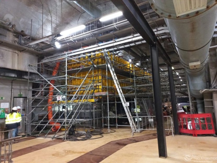 Obra de remodelação na Fábrica de Água da Guia