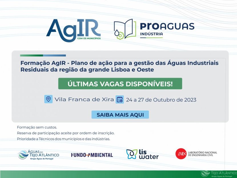 Formação: AgIR nas águas residuais industriais